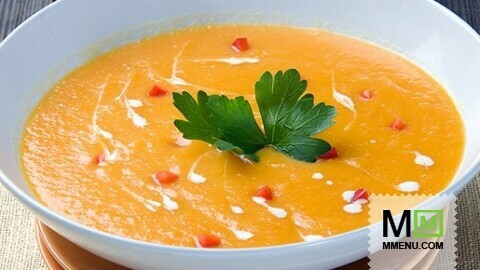 Постный суп-пюре из печеных овощей