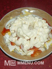 Приготовление блюда по рецепту - Салат с кальмарами - рецепт от Виталий. Шаг 11