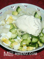 Приготовление блюда по рецепту - Салат с авокадо и цветной капустой.. Шаг 5