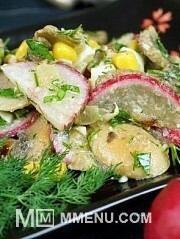 Приготовление блюда по рецепту - Летний сытный салат с редиской без майонеза. Шаг 1