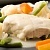 Курица с овощами под белым соусом