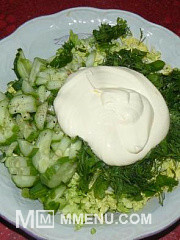 Приготовление блюда по рецепту - Простой салат из пекинской капусты. Шаг 6