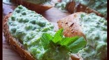 Рецепт - Running Cheff Брускетта с зеленым горошком и мятой