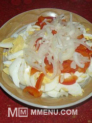 Приготовление блюда по рецепту - Салат с кальмарами - рецепт от Виталий. Шаг 10